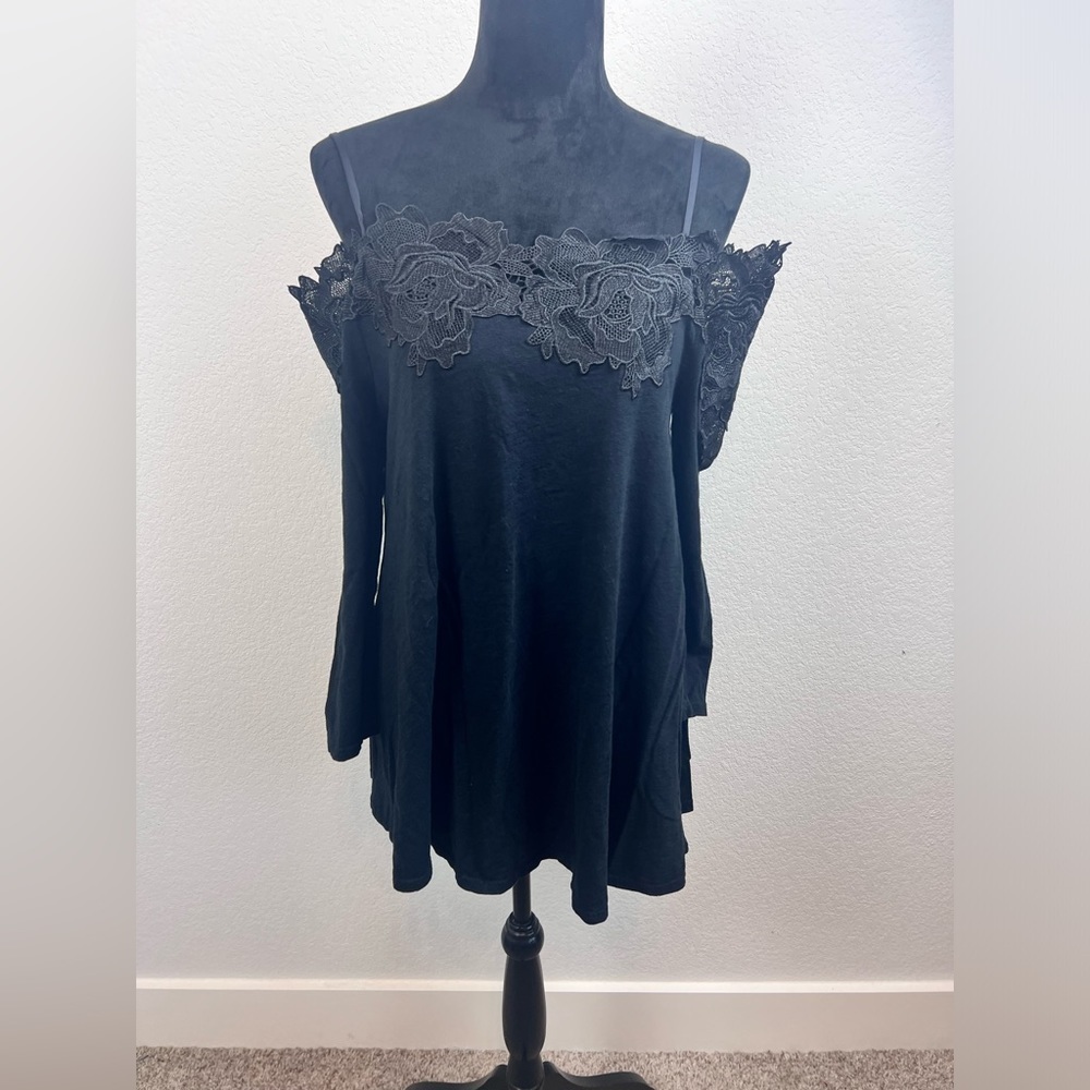 Anthropologie Meadow Rue Lace Off Should Top Size